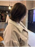 【札幌白石】ボブレイヤー/オリーブベージュ/外ハネ