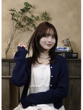 フークフーク(HOEK HOEK) レイヤーカット×ブラウンカラー