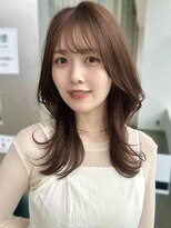 バイオレットジェム(Violet`jem) ミディアムレイヤーカット顔まわりカットマロンベージュKA-131