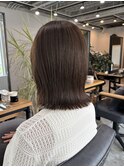 #外ハネ重め×オリーブベージュ