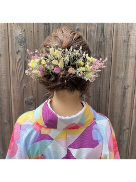 マウロア(MAULOA) 卒業式ヘアセット ドライフラワーアレンジ