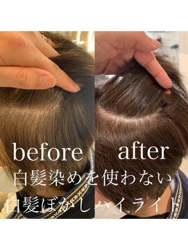 アッシュ 高幡不動店(Ash) 【Ash高幡不動×山崎】白髪染めを使わない白髪ぼかしハイライト7