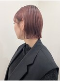 【F.】中崎町20代30代ぱつっとミニボブチェリーピンク