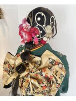 ナダ プライベートヘアサロン(NADA private hair salon)&nbsp;成人式　卒業式　パーティーヘアセット　派手髪アレンジ