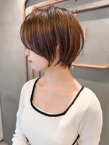 ロンド エスポワール 錦糸町(Lond espoir)&nbsp;【武井俊樹】黒髪グレーベージュ前髪パーマ錦糸町/ショート