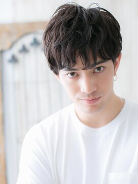 モッズヘアメン 札幌月寒店(mod's hair men) 前髪パーマでラフなくせ風ラウンドマッシュスタイルo札幌月寒