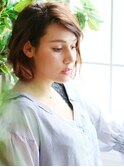 +animo南越谷+斜めバング×オンブレツートーンカラーこなれヘアk