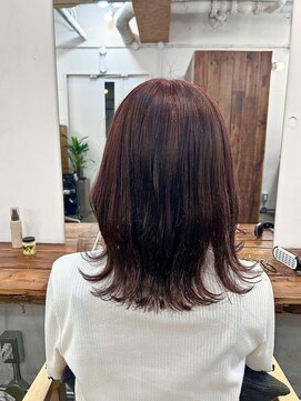 ファルベ(Farbe) 前髪/ワンカールレイヤー/ウエーブパーマ/ピンク