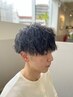 メンズカット＋シェービング＋ツイストスパイラルパーマ