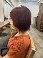 ファルベ(Farbe)&nbsp;デザインカラールイヤーカット/ウエットヘア/レッド