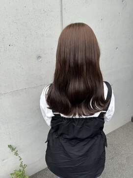 アチーブ ヘア デザイン(achieve hair design) #ツヤカラー暗髪☆大人可愛い艶々エアストレートロング