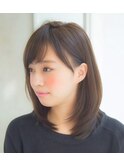 レイヤーカット+艶カラー
