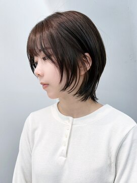 アイティーバイアルバム 下北沢店(IT by ALBUM) ショート顔周りレイヤーグレージュくびれヘア_ba555681
