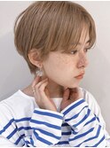 マッシュショート　前髪長めショート　丸み　ショートカット