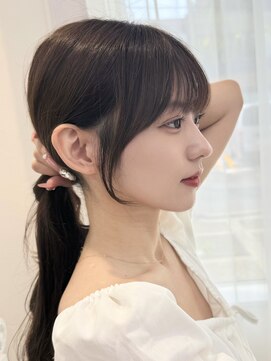 レイリー 原宿 表参道(Rayreee) 韓国風シースルーバング×抜け感ポニーテール