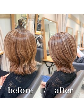 ステラバイケンジ 藤沢(STELLA by KENJE) 白髪ぼかし細めハイライト30代40代50代グレージュ