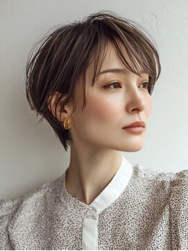 ハーツ(Heart's) ミセスショート×白髪ぼかしカラー30代40代50代60代