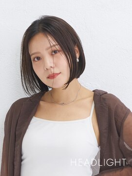 ソーエン バイ ヘッドライト 薬院店(soen by HEADLIGHT) ワンレンボブ×小顔×オリーブグレーブラウンココアベージュ黒髪