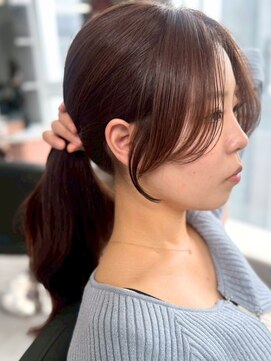 ジエクトカナウ 梅田 【顔周り似合わせカット】顔まわりカット/バーガンディ