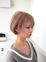 スイ(suiw) ハイトーンミニボブミルクティーベージュ【suiw】昭和町/天王寺