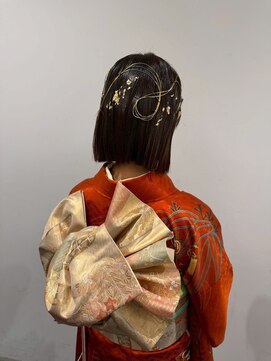 リック(Ric by KENJE) 【成人式】ボブ×水引アレンジ