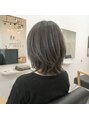 コードライン 宮崎店(CODE.LINE)&nbsp;レイヤーボブ ×透明感カラー×白髪活かしハイライト