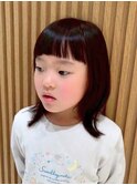 キッズカット◎女の子くびれひし形レイヤーボブ子供小学生入学式