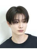 韓国メンズヘア　センターパート　シースルーマッシュ