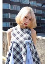 アンブル リュクス 池袋(amble luxe)&nbsp;ホワイトブロンドミニボブ
