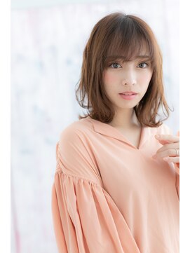 ヘアアンドビューティー ミック(Hair & Beauty miq) 脱力系ミックスカール…暖色系カラーシースルーくびれミディb