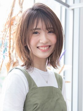 スイート ヘアデザイン(Suite HAIR DESIGN) 《ミディアム》くびれボブ ベージュブラウン