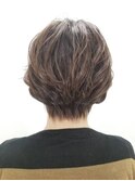 小顔/ショート/グラデーション/デジタルパーマ/30代40代50代/