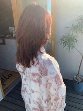 ハチ(hachi) 20代30代40代大人かわいいゆるふわスタイル◎オレンジブラウン