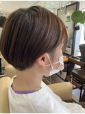 20代30代 おしゃれ大人刈り上げショート シースルーバング