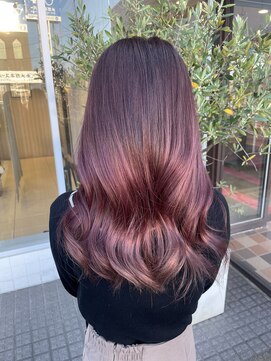 アース コアフュールボーテ 長岡店(EARTH coiffure beaute) ピンクブラウンカラー