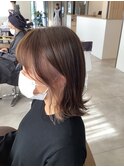 小顔補正立体カット×イヤリングカラー