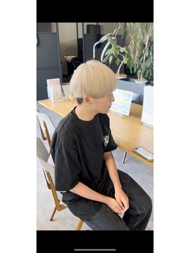 ナンバー(number+) 透明感カラー★ダブルカラーブリーチミルクティーベージュ