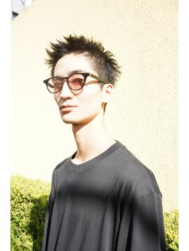 キュー(Cue_) 無造作スパイキーショート×メンズパーマ