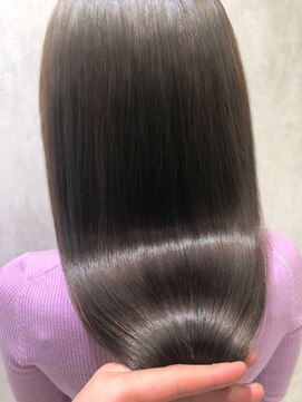 アースモード 亀戸店(EARTH Mode) 縮毛矯正ロング♪コスメストレート髪質改善ココアベージュ