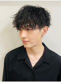 918渋谷メンズカット束間ツーブロック刈り上げ韓国ウルフカット