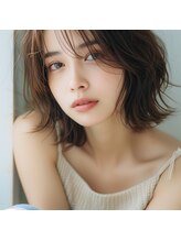 シエル ヘアデザイン 松戸(CIEL HAIR DESIGN) 【シエル松戸】ミルクティーアッシュくせ毛風大人ボブパーマ