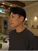 #メンズカット・センターパート・刈り上げ・ビジネスショート