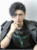 黒髪ガイルシャドウフェザーパーマ
