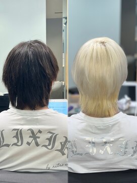 ラピステン 福岡天神 大名店(Lapis) ホワイト/ホワイトグレージュミニウルフデジタルパーマ