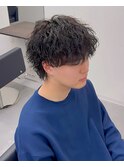 マッシュウルフ波巻きスパイラルパーマ