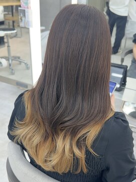 ビューブルー 亀戸錦糸町(VIEW BLUE) ◎美髪カールグラデーションロングセミディ似合わせ前髪