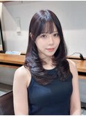 ワンカール レイヤーカット ミディアム 韓国ヘア