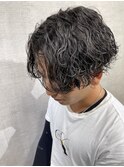 波巻きパーマ/波巻きツイストスパイラル/センターパート