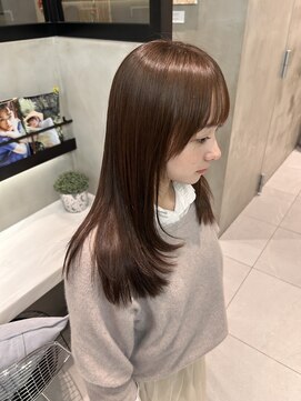 初カラー ブラウンカラー 艶カラー