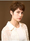 ショートレイヤーベージュブラウン